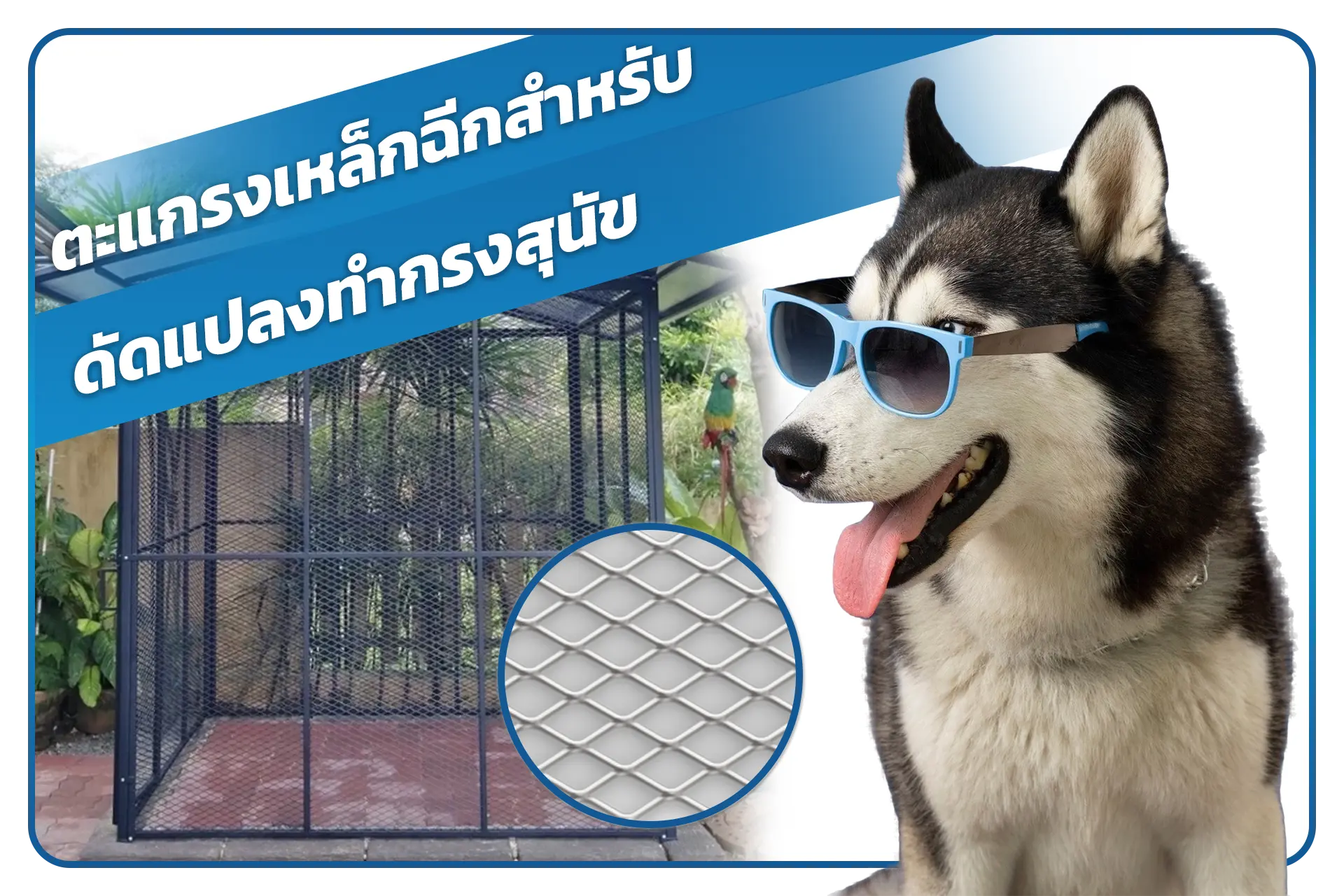 ตะแกรงเหล็กฉีก วิธีดัดแปลงตะแกรงเหล็กฉีก กรงสุนัข